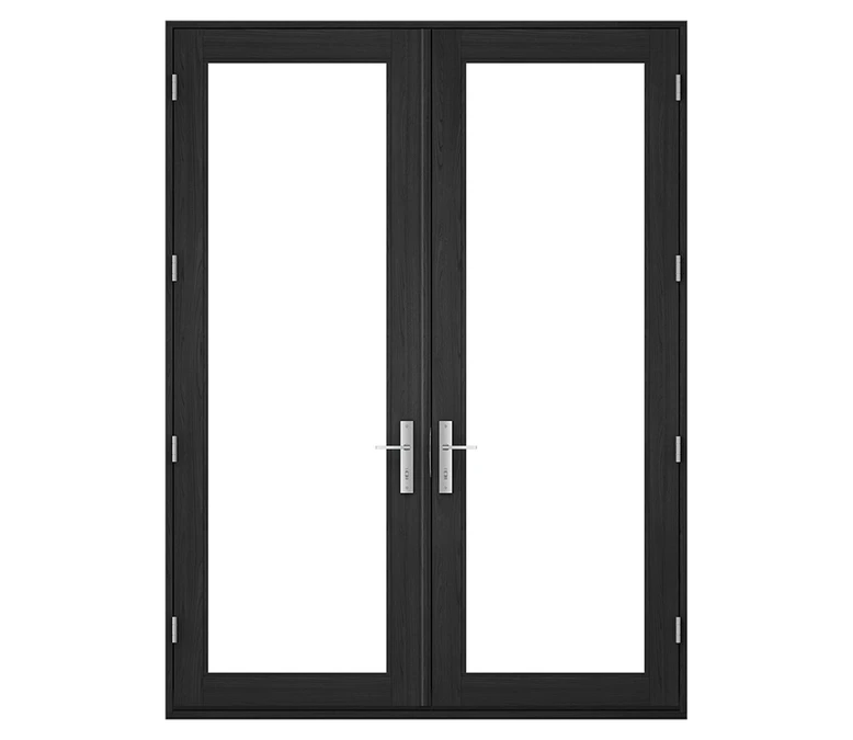 Pella Reserve Contemporary Wood Hinged Patio Door in Valparaiso